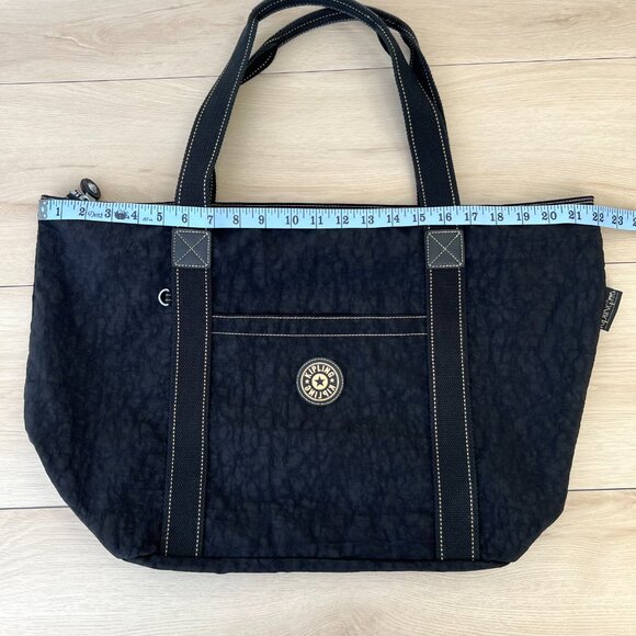Vintage Early 2000s Kipling Women's Black Large Travel Tote Bag / Minimalist - Picture 11 of 16